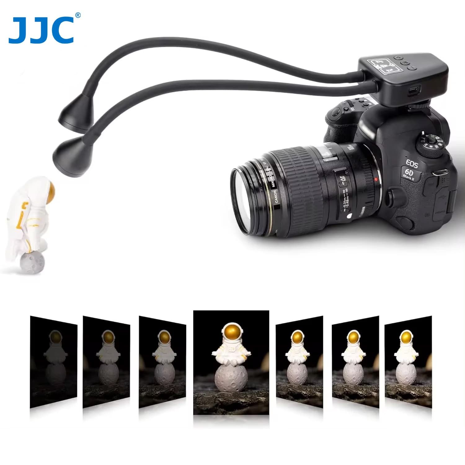 JJC LED Macro Arm Light with 10 Level Ajustable Brightness Macro Photography Lighting for